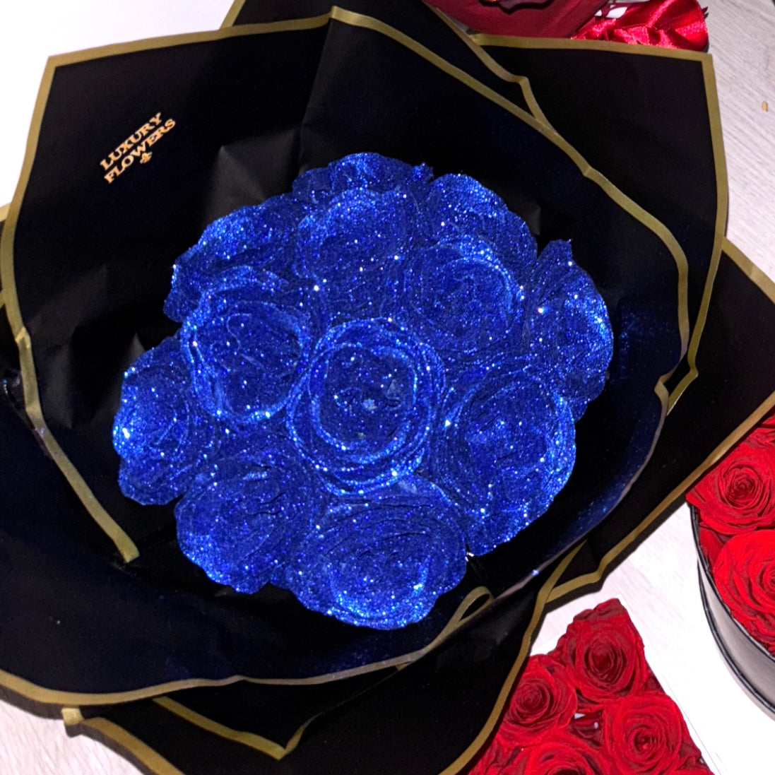 Bouquet roses artificiel LUXURY FLOWERS