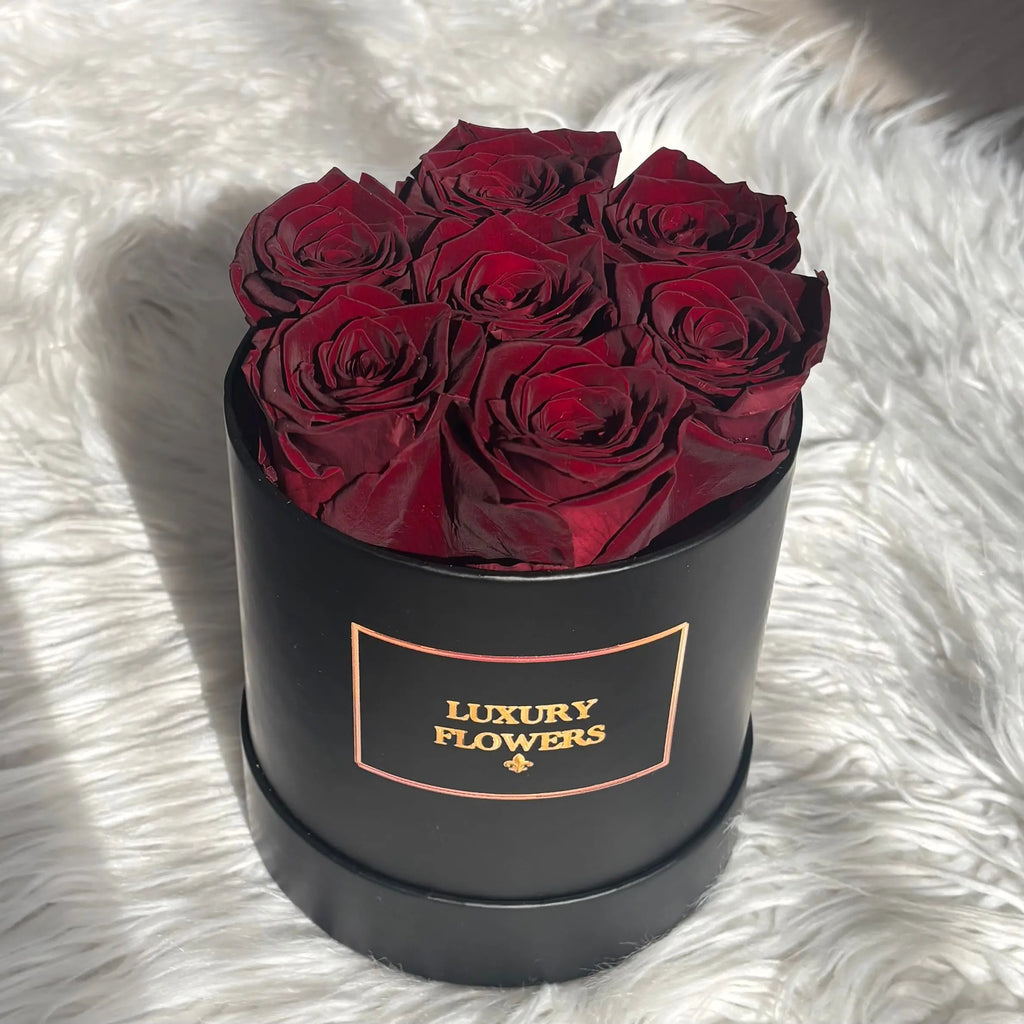 Flower box roses éternelles 7 roses LUXURY FLOWERS
