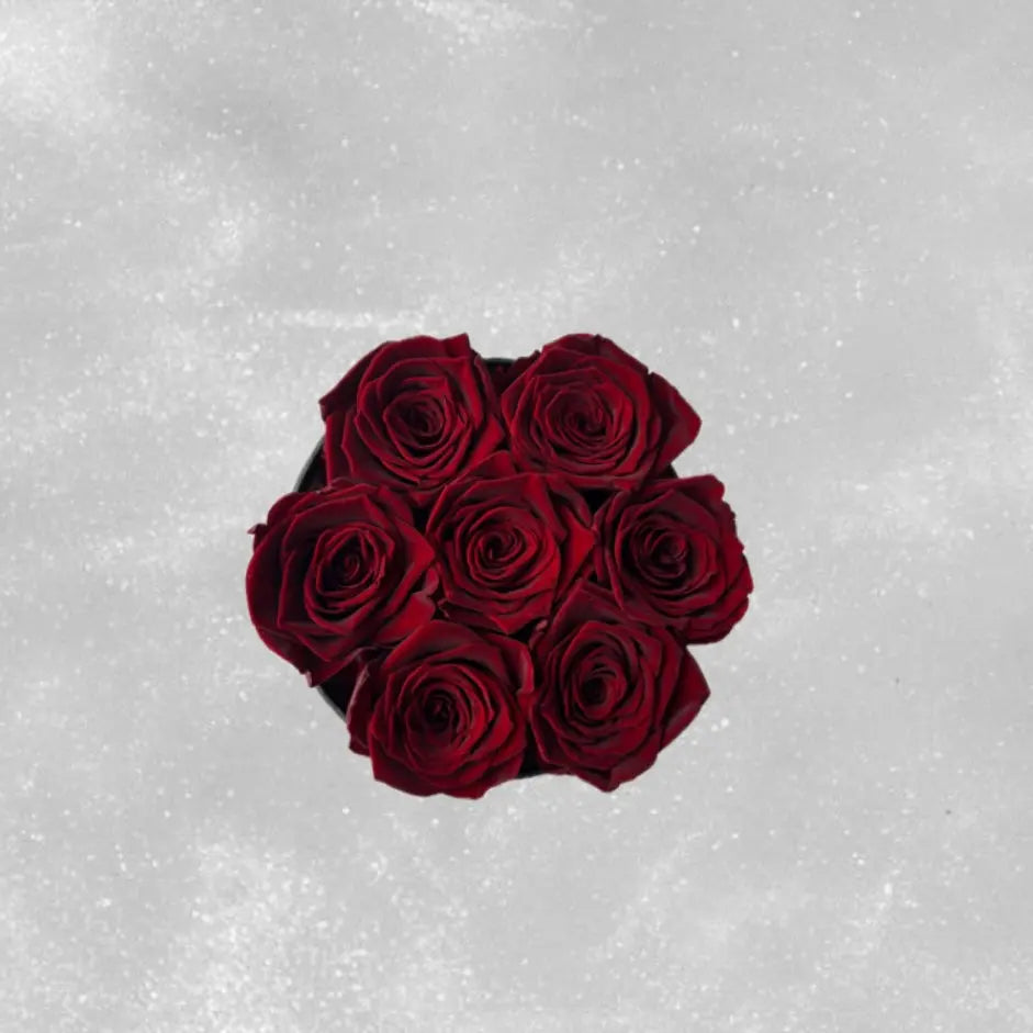 Flower box roses éternelles 7 roses LUXURY FLOWERS