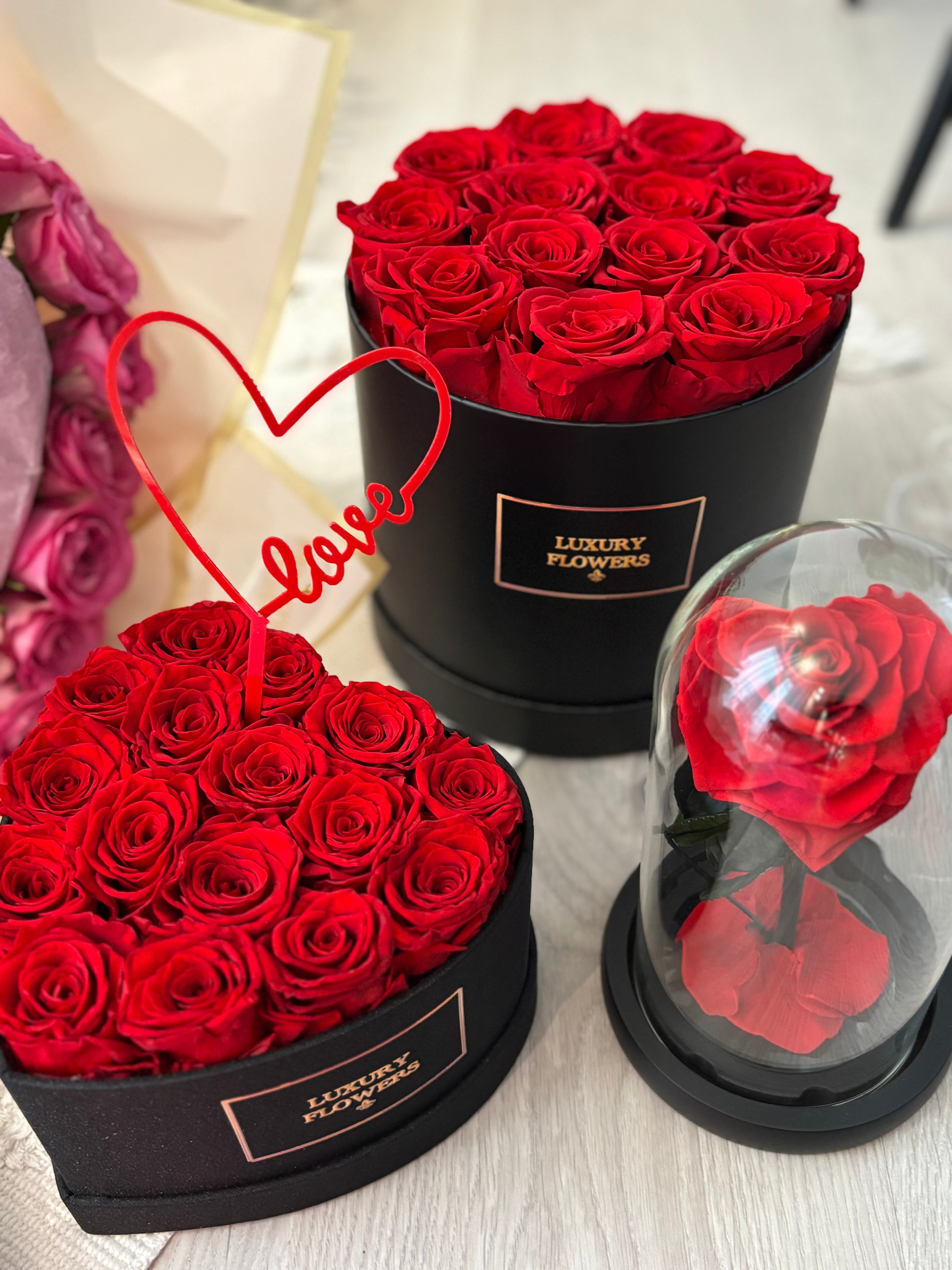 Rose éternelle sous cloche Ma boutique