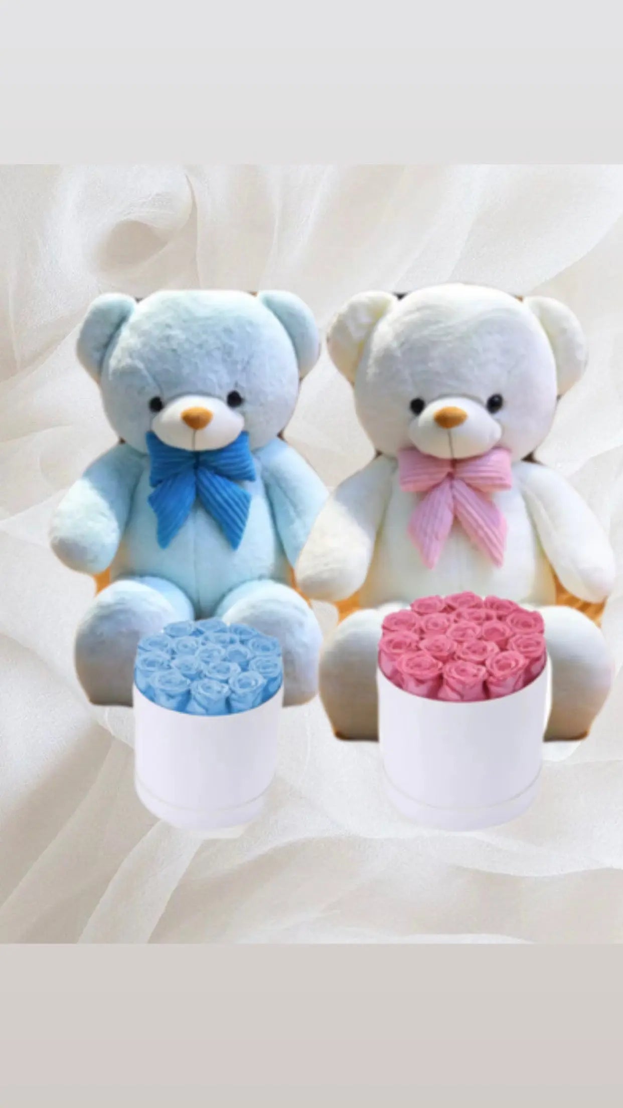 Ours en peluche + flower box LUXURY FLOWERS